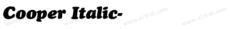 Cooper Italic字体转换 Cooper Italic字体转换